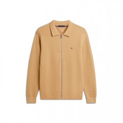 пуловер,мъжки,пуловери,tommy,hilfiger,men's,structure,full,zip,crew,neck,jumper,safari,canvas