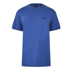 тениска,мъжки,тениски,boss,mens,boss,orange,tales,t,shirt,with,logo,patch,premium,cotton,blue,494
