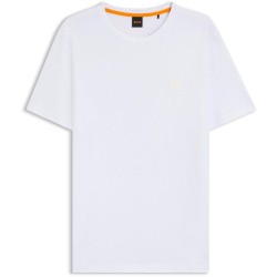 тениска,мъжки,тениски,boss,mens,boss,orange,tales,t,shirt,with,logo,patch,premium,cotton,white