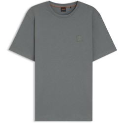 тениска,мъжки,тениски,boss,mens,boss,orange,tales,t,shirt,with,logo,patch,premium,cotton,open,grey