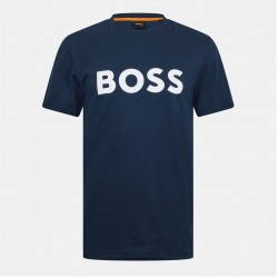 тениска,облекла,на,разпродажба,мъжки,тениски,boss,men's,thinking,1,t,shirt,signature,logo,dark,blue