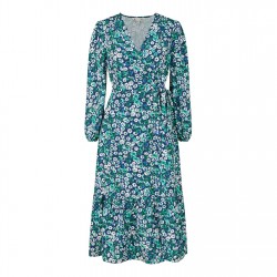рокля,дамски,поли,и,рокли,yumi,yumi,green,daisy,print,wrap,midi,dress,green