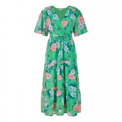 рокля,дамски,поли,и,рокли,yumi,yumi,green,floral,tiered,hem,midi,dress,green