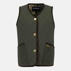 Дамски елек Barbour Womens Enid Diamond Quilted Sleeveless Gilet - Olive/An Tartan дамски,елек,дамски,якета,и,палта,barbour,women,s,enid,diamond,quilted,sleeveless,gilet,olive,an,tartan