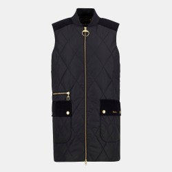 Дамски елек Barbour Womens Lydia Diamond Quilted Sleeveless Gilet - Black/Tartan дамски,елек,дамски,якета,и,палта,barbour,women,s,lydia,diamond,quilted,sleeveless,gilet,black,tartan