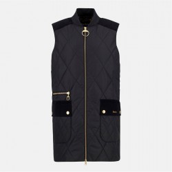 елек,дамски,якета,и,палта,barbour,women's,lydia,diamond,quilted,sleeveless,gilet,black,tartan