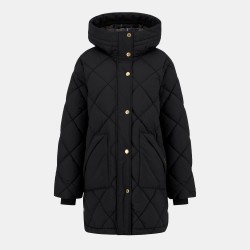 Дамско яке Barbour Womens Kailyn Hooded Long Sleeve Medium Puffer Jacket - Black/C Tartan дамско,яке,дамски,якета,и,палта,barbour,women,s,kailyn,hooded,long,sleeve,medium,puffer,jacket,black,c,tartan