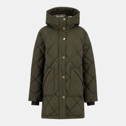 Дамско яке Barbour Womens Kailyn Hooded Long Sleeve Medium Puffer Jacket - Olive/An Tartan дамско,яке,дамски,якета,и,палта,barbour,women,s,kailyn,hooded,long,sleeve,medium,puffer,jacket,olive,an,tartan