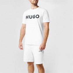 тениска,мъжки,тениски,hugo,dulivio,t,shirt,white,black,120