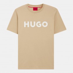 Тениска Hugo Dulivio T Shirt - Medium Beige тениска,мъжки,блузи,с,яка,мъжки,тениски,мъжки,потници,hugo,dulivio,t,shirt,medium,beige