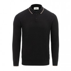 пуловер,промоция,на,зимни,облекла,мъжки,пуловери,firetrap,mens,long,sleeve,polo,jumper,black,tan