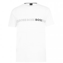 тениска,мъжки,тениски,boss,logo,slim,t,shirt,white,100