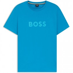 тениска,мъжки,тениски,boss,men's,hbw,logo,t,shirt,logo,printed,turquoise,aqua