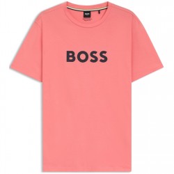 тениска,мъжки,тениски,boss,logo,print,t,shirt,bright,pink,671