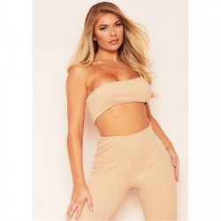 къса,блуза,дамски,топове,missy,empire,shoulder,ribbed,crop,top,nude