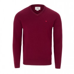 пуловер,мъжки,пуловери,lee,cooper,cooper,long,sleeve,v,neck,jumper,burgandy