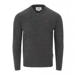 пуловер,мъжки,пуловери,lee,cooper,cooper,long,sleeve,v,neck,jumper,charcoal