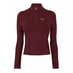 Puma Train Reg Length Half Zip Fleece Womens - Aubergine дамски,туристически,полари,разпродажба,puma,дамски,полари,дамски,палта,и,якета,размер+,дамски,облекла,размер,дамско,фитнес,облекло,всички,фитнес,облекла,да