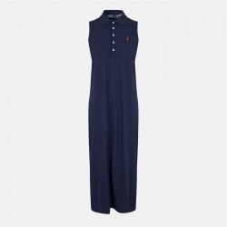 рокля,дамски,поли,и,рокли,polo,ralph,lauren,women's,stretch,cotton,sleeveless,polo,dress,newport,navy