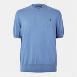 плетена,блуза,мъжки,пуловери,мъжки,тениски,polo,ralph,lauren,men's,lightweight,knitted,top,capri,blue