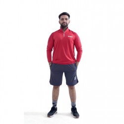 блуза,мъжки,туристически,полари,мъжко,фитнес,облекло,sondico,quarter,zip,sweatshirt,black,red