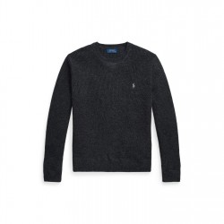 пуловер,мъжки,пуловери,polo,ralph,lauren,men's,cotton,wool,crew,neck,jumper,dark,granite