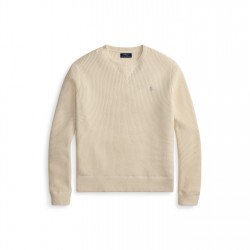 пуловер,мъжки,пуловери,polo,ralph,lauren,men's,cotton,wool,crew,neck,jumper,andover,cream