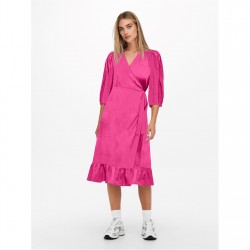дамска,рокля,дамски,поли,и,рокли,only,olivia,wrapped,dress,womens,fuchsia,purple