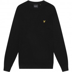 Блуза Lyle and Scott Merino Crew Knit Sweater - Jet Black Z865 блуза,мъжки,пуловери,lyle,and,scott,merino,crew,knit,sweater,jet,black,z865
