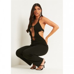 дамски,поли,и,рокли,missy,empire,cut,out,tie,front,jumpsuit,black