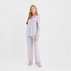 Chelsea Peers ChelsP Wavy Trim PJs Ld62 - G Morning Blue дамски,пижами,chelsea,peers,chelsp,wavy,trim,pjs,ld62,g,morning,blue