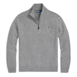 блуза,мъжки,пуловери,мъжки,тениски,polo,ralph,lauren,loryelle,quarter,zip,sweater,fawn,grey