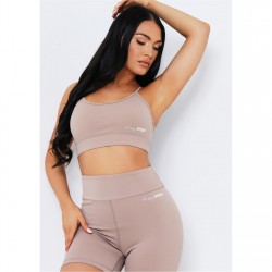 къса,блуза,дамски,топове,missy,empire,sport,strappy,crop,gym,top,mocha