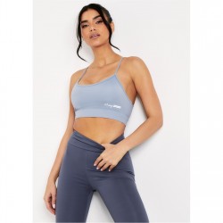 къса,блуза,дамски,топове,missy,empire,sport,strappy,crop,gym,top,blue