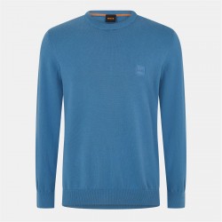 пуловер,облекла,на,разпродажба,мъжки,пуловери,boss,kanovano,knitted,jumper,open,blue