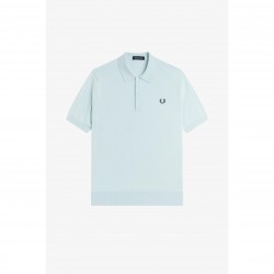 блуза,с,яка,мъжки,пуловери,мъжки,тениски,fred,perry,men,s,knitted,short,sleeve,polo,shirt,light,ice,r30