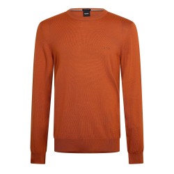 пуловер,мъжки,пуловери,boss,men,s,botto,black,knitted,crew,neck,jumper,dark,orange,809