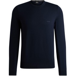 пуловер,мъжки,пуловери,boss,men,s,botto,black,knitted,crew,neck,jumper,dark,blue,404