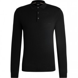 блуза,мъжки,пуловери,boss,men's,bono,knitted,polo,knitwear,black,001