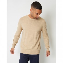мъжки,пуловер,облекла,на,разпродажба,мъжки,пуловери,threadbare,cable,knit,crew,neck,jumper,mens,oatmilk