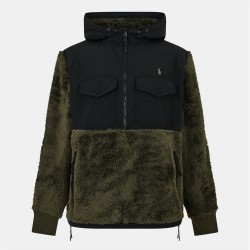 Polo Ralph Lauren Polo HiPile FZ Flc Sn54 - Company Olive промоция,на,зимни,облекла,мъжки,ежедневни,облекла,мъжки,горнища,с,качулка,polo,ralph,lauren,polo,hipile,fz,flc,sn54,company,olive