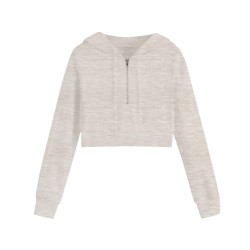 Дамски суичър Miso Womens Cropped Hoodie - Sand дамски,суичър,дамски,горнища,с,качулка,miso,women,s,cropped,hoodie,sand