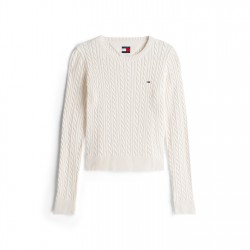 дамски,плетени,дрехи,tommy,jeans,tj,ess,cable,knit,ld54,ancient,white