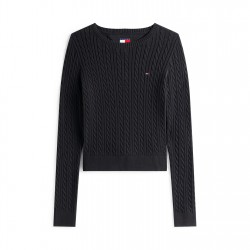 дамски,плетени,дрехи,tommy,jeans,tj,ess,cable,knit,ld54,black