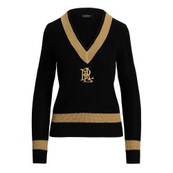 дамски,пуловер,lauren,by,ralph,lauren,women,s,meren,crew,neck,jumper,black,gold