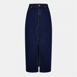 пола,pieces,women's,midi,skirt,dark,blue,denim