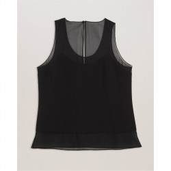 Потник Ted Baker Ted Panel Tank Top Ld62 - Black потник,дамски,ризи,дамски,топове,ted,baker,ted,panel,tank,top,ld62,black
