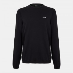 пуловер,мъжки,пуловери,boss,logo,crewneck,jumper,black,001