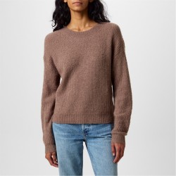 пуловер,дамски,плетени,дрехи,jack,wills,wide,neck,jumper,ld44,mocha