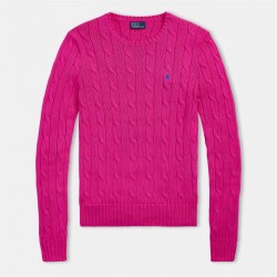 Пуловер Polo Ralph Lauren Women's Cable-Knit Jumper - REGATTA PINK пуловер,дамски,плетени,дрехи,polo,ralph,lauren,women's,cable,knit,jumper,regatta,pink